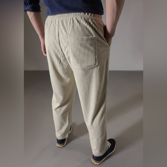 Cream Corduroy Wide Leg Pants - Picture 2 of 8